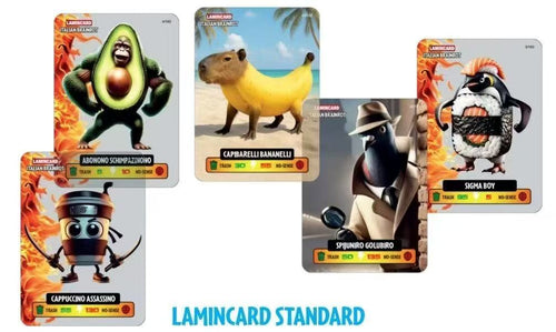 Box 24 Buste da 5 Carte LAMINCARD Italian Brainrot