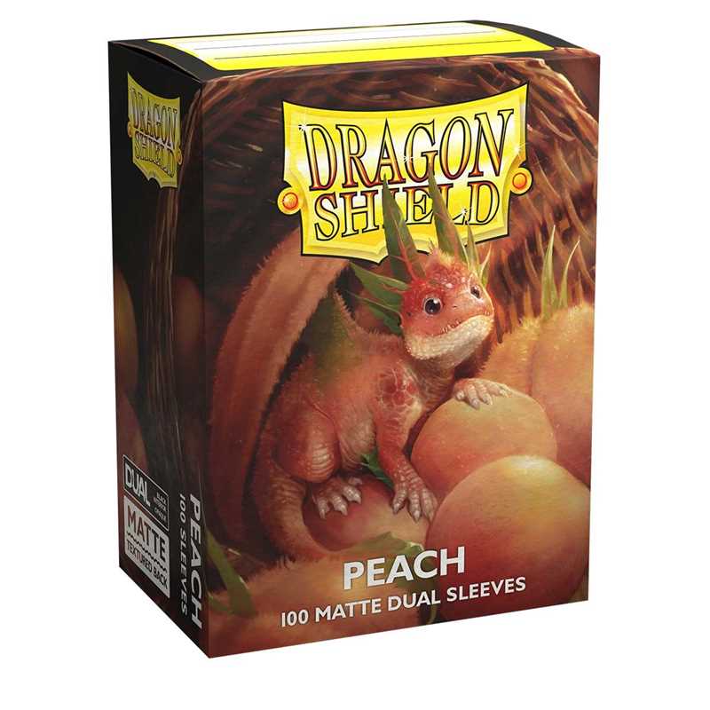 Dragon Shield Dual Matte Sleeves - Pêche 'Piip' (100 pochettes)