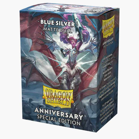 Dragon Shield Dual Matte Sleeves Special Edition - Blue Silver (100 Sleeves)
