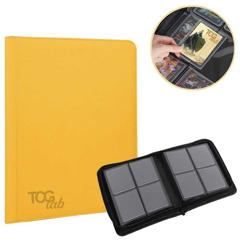 TcgLab Album per Toploader a 4 Tasche (112 toploader) - Yellow