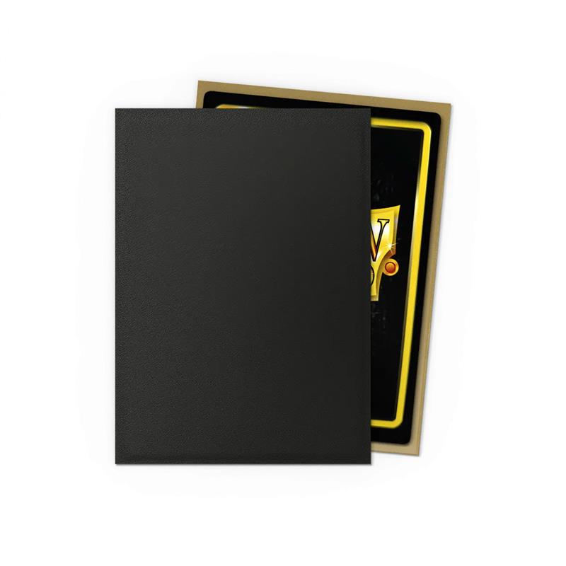 AT-15069 Dragon Shield Dual Matte Sleeves - Black & Gold (100 Sleeves)