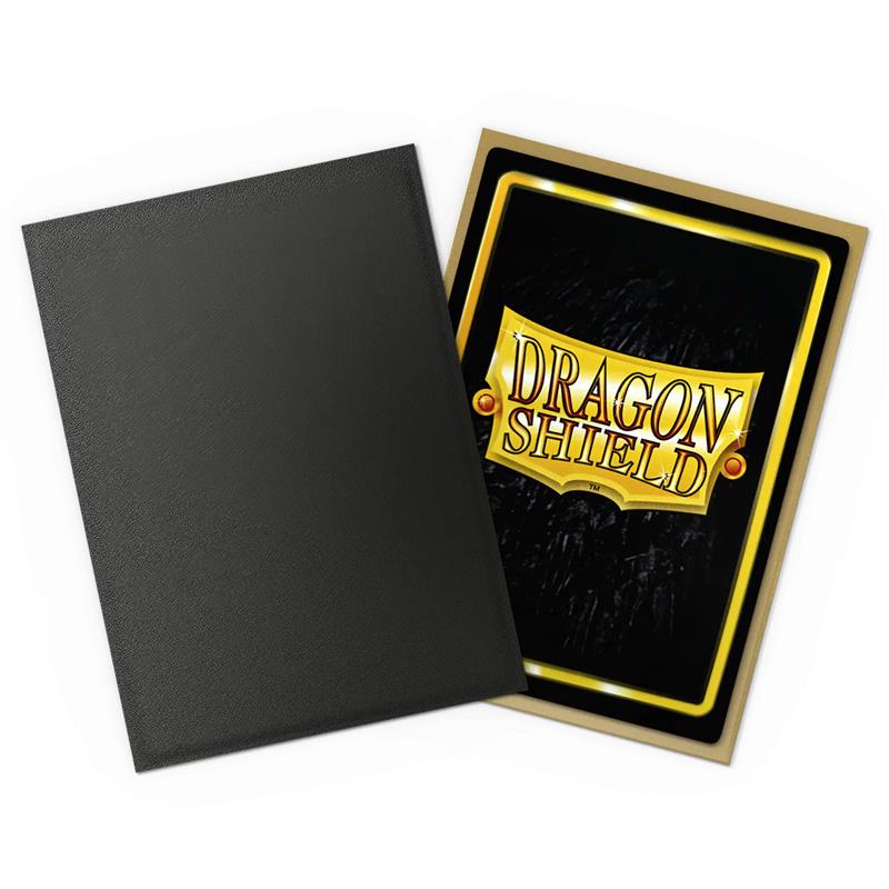 AT-15069 Dragon Shield Dual Matte Sleeves - Black & Gold (100 Sleeves)