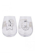 Super Mario Crystal Glasses 510ml 2pk