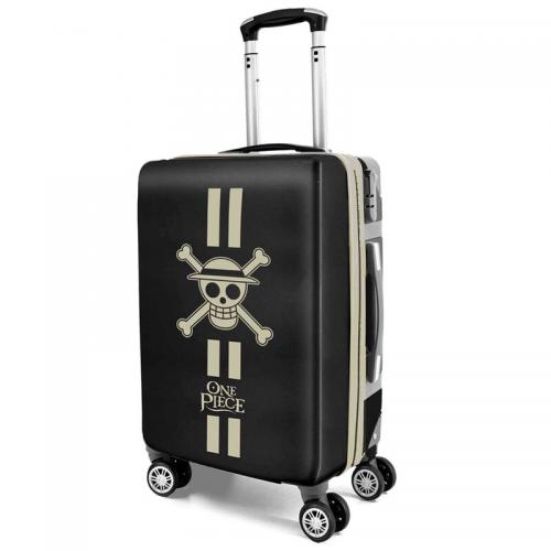 One Piece Valigia Trolley ABS 4 Ruote Vintage Skull