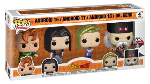 Funko POP! Dragon Ball Z Android 16/17/18 / Dr Gero 4PK