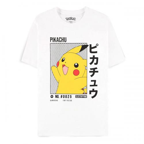Pokemon T-Shirt Man: Pikachu Japanese Text