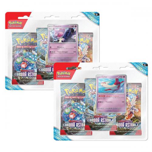 Pokémon Coffret 3 Packs/1 Carte SV07 Couronne Astrale ITA