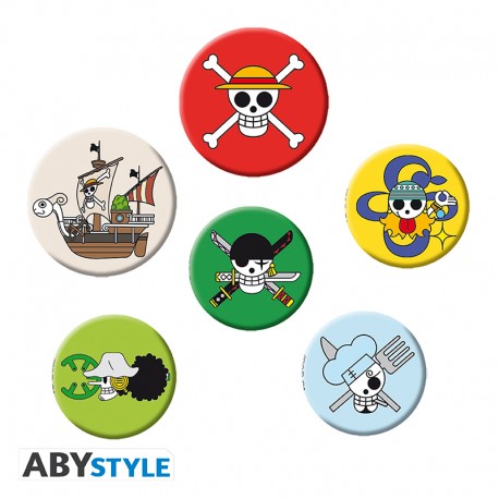 One Piece Pin Spilla Badge: Skulls (A) 3cm