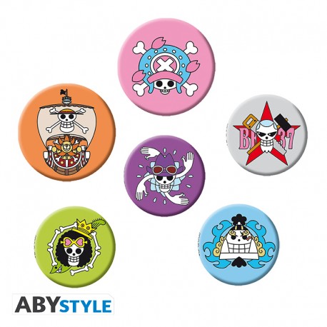 One Piece Pin Spilla Badge: Skulls (B) 3cm