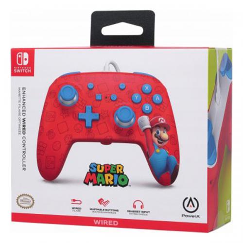 Manette filaire améliorée PowerA Nintendo Switch WOO HOO MARIO