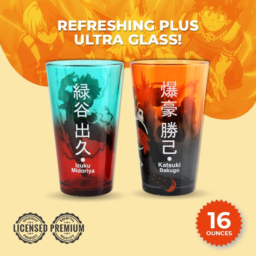 MY HERO ACADEMIA SET OF 2 GLASSES