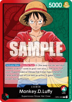 Monkey.D.Luffy (OP01-003) (V.1)⁣ - Romance Dawn⁣ (Leader)⁣ [003]