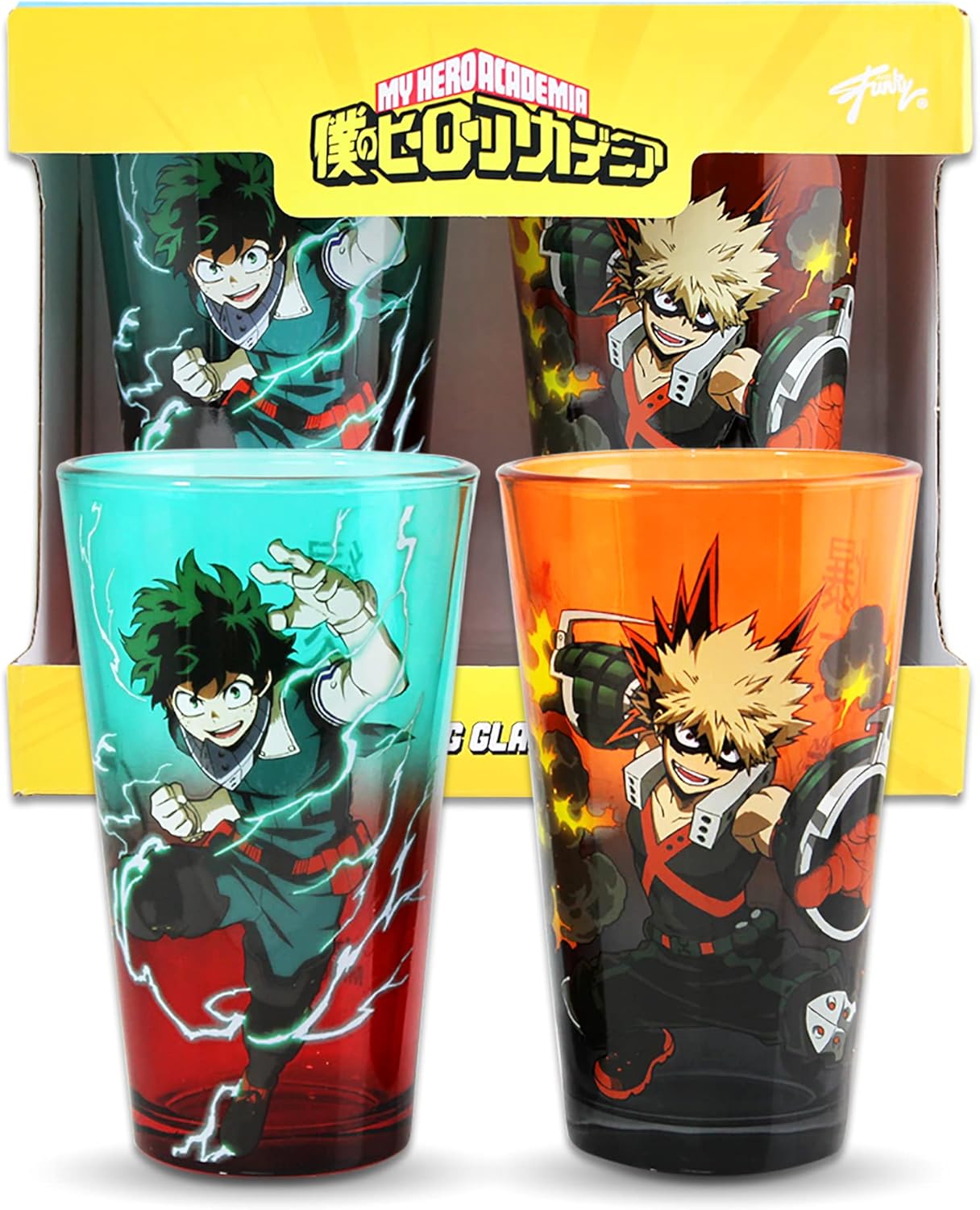 MY HERO ACADEMIA SET OF 2 GLASSES