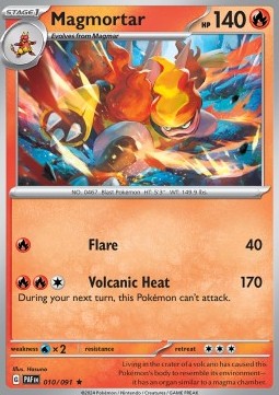 Magmortar⁣ - Paldean Fates⁣ (Rare)⁣ [010]