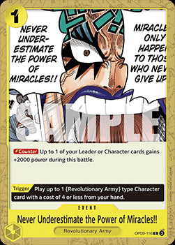 Never Underestimate the Power of Miracles!! (OP09-116)⁣ - Emperors in the New World⁣ (Common)⁣ [116]