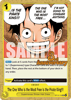 The One Who Is the Most Free Is the Pirate King!!! (OP13-116)