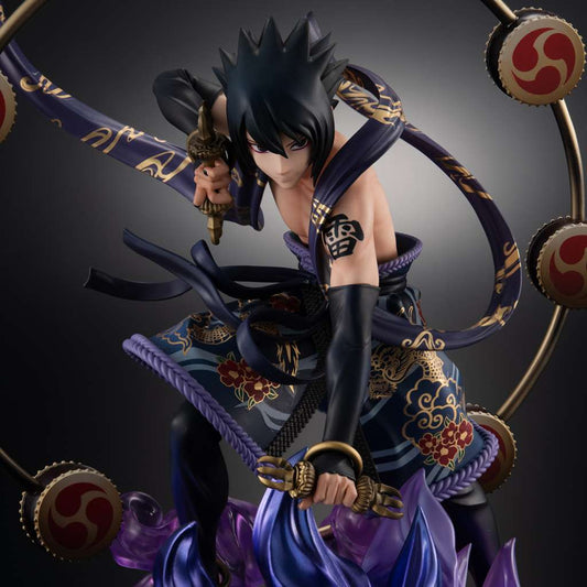 Naruto Shipp Sasuke Thunder God Gem Statue