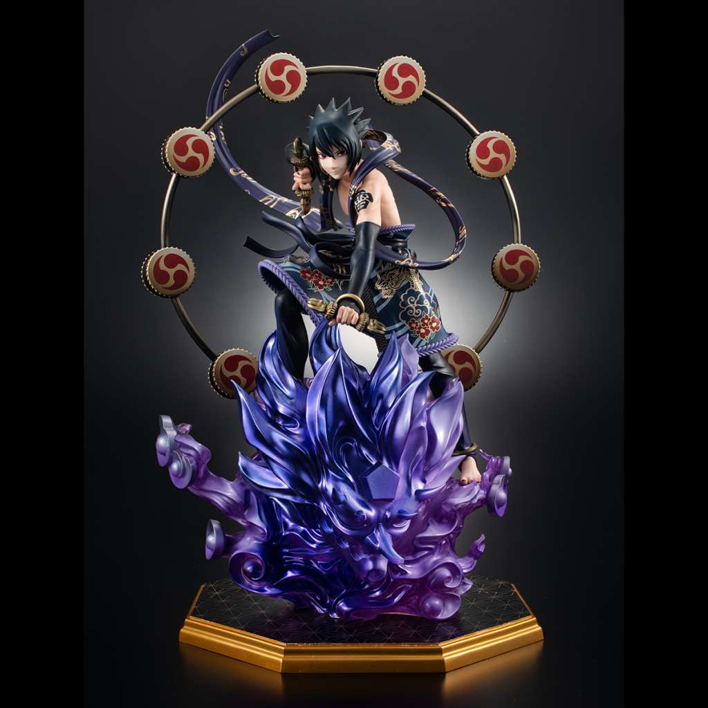 Naruto Shipp Sasuke Thunder God Gem Statue