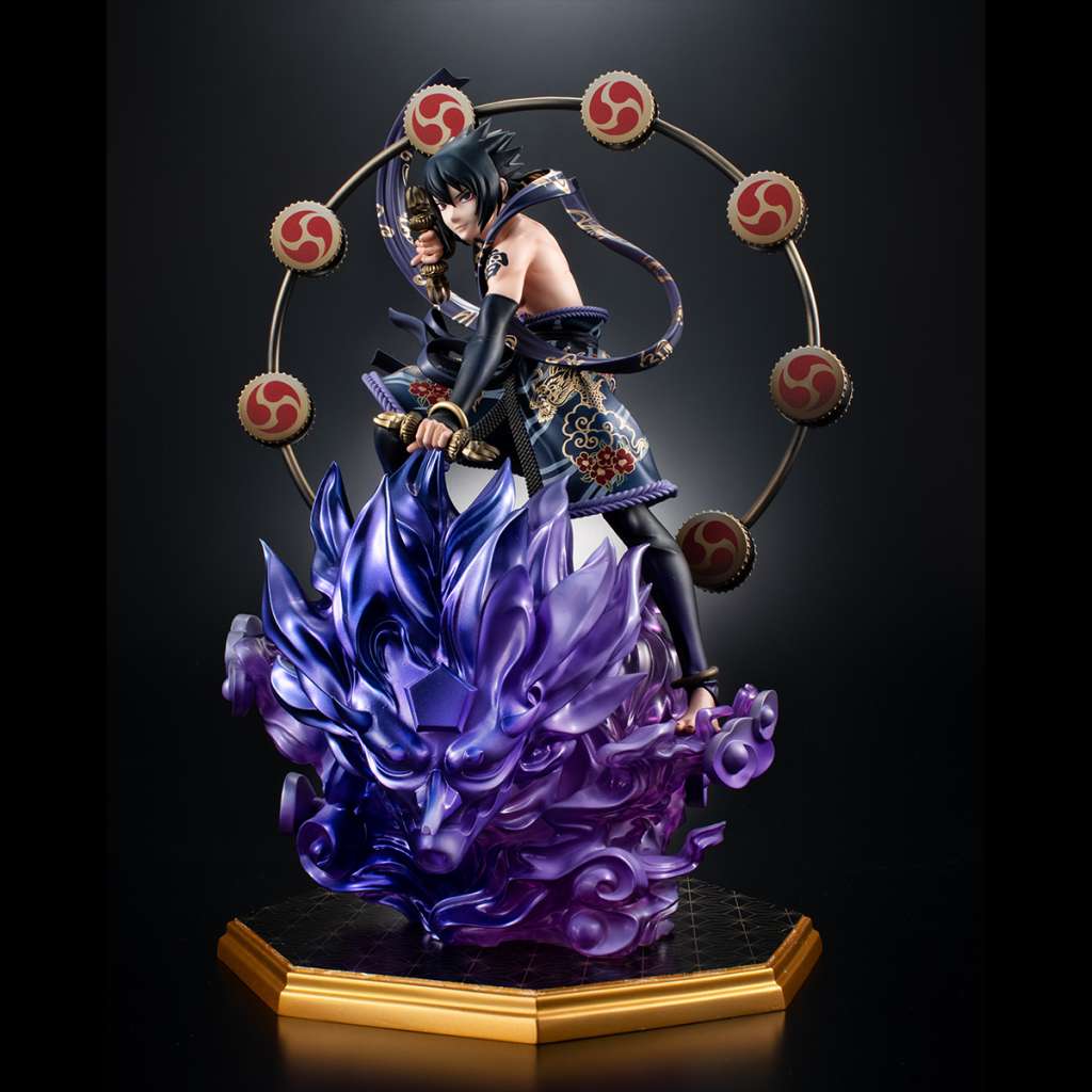 Naruto Shipp Sasuke Thunder God Gem Statue