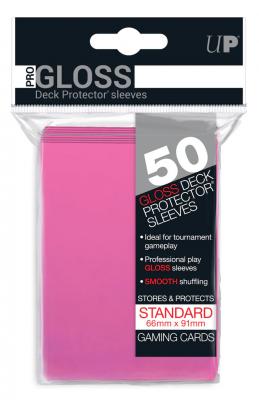 Ultra-PRO - Pack of 50 Standard PRO Sleeves - Gloss Bright Pink