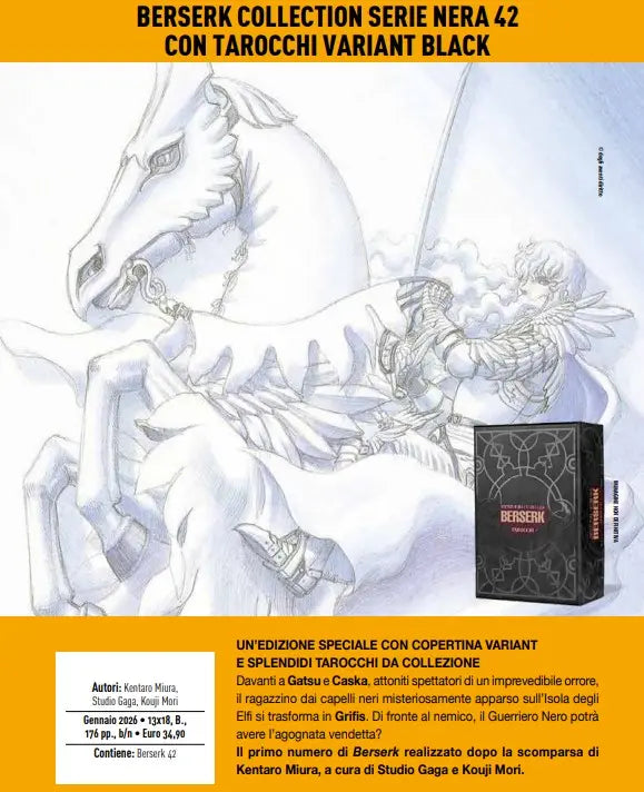 BERSERK SERIE NERA 42 TAROCCHI BLACK EDITION