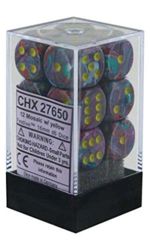 CHX 27650 Festive Mosaic w/Yellow D6