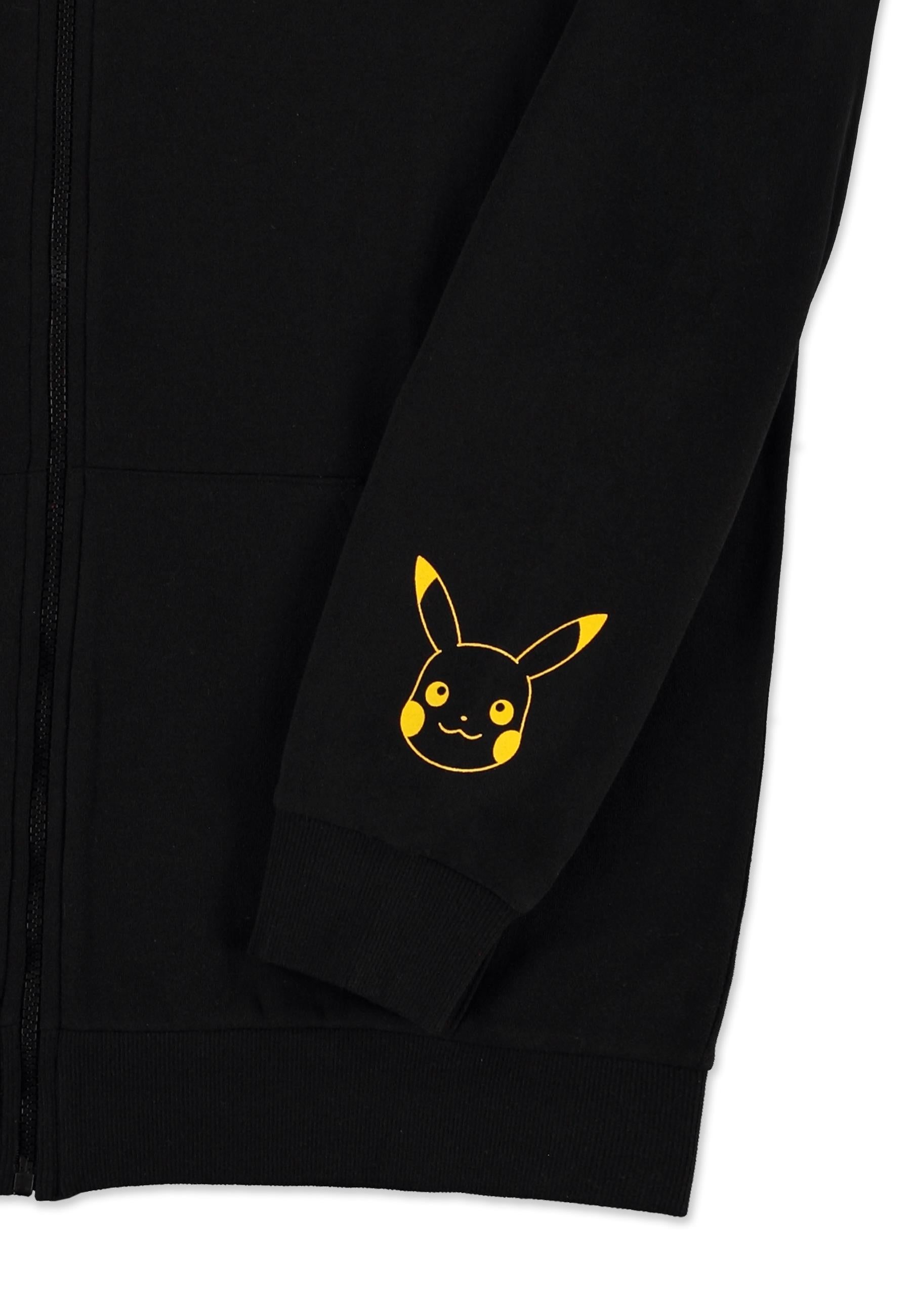 Pokemon Sweatshirt Man: Pikachu Black BG Grey