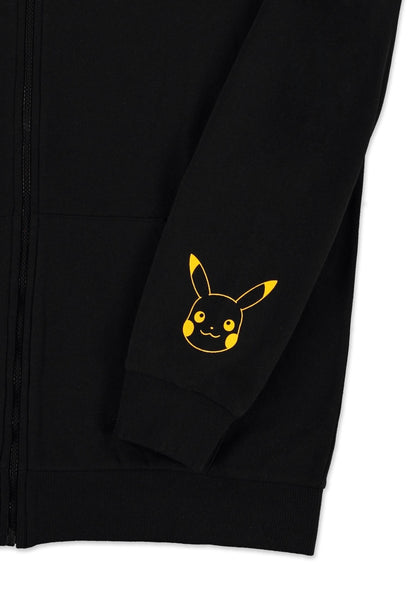 Pokemon Felpa Man: Pikachu Black BG Grey