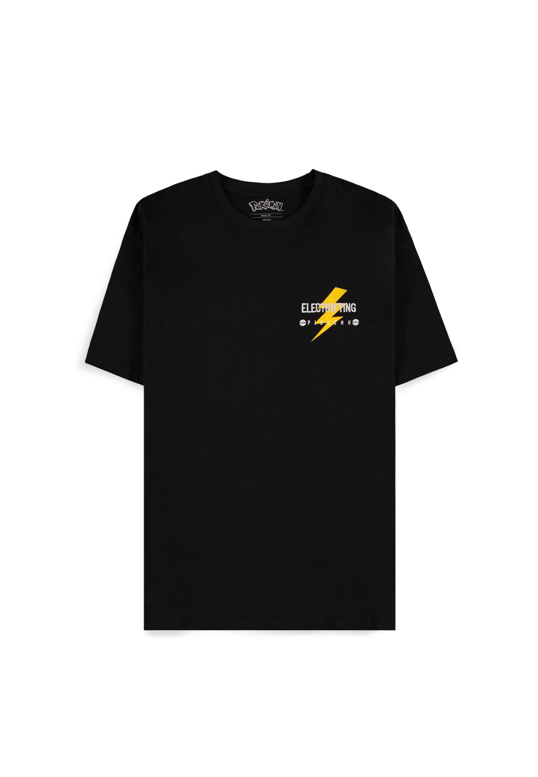 Pokemon T-Shirt Man: Pikachu Electrifying Line Art