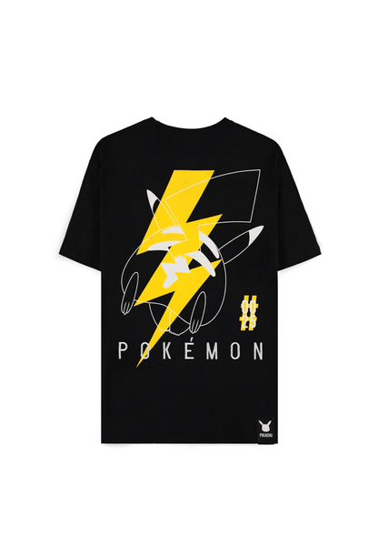 Pokemon T-Shirt Man: Pikachu Electrifying Line Art