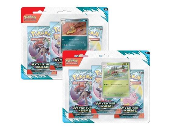 POKEMON SCARLATTO & VIOLETTO AVVENTURE INSIEME 3 PACK BLISTER