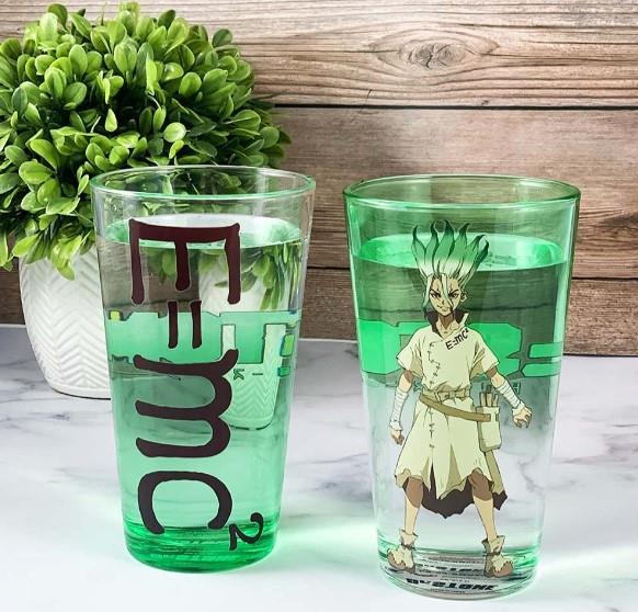 DR STONE SET OF 2 GLASSES