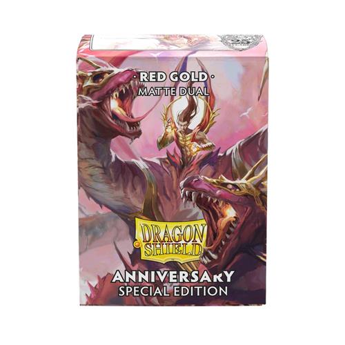 Dragon Shield Dual Matte Sleeves - Special Edition - Red/Gold (100 Sleeves)