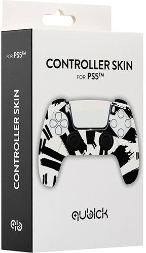 QUBICK PS5 Controller Skin Nero/Bianco