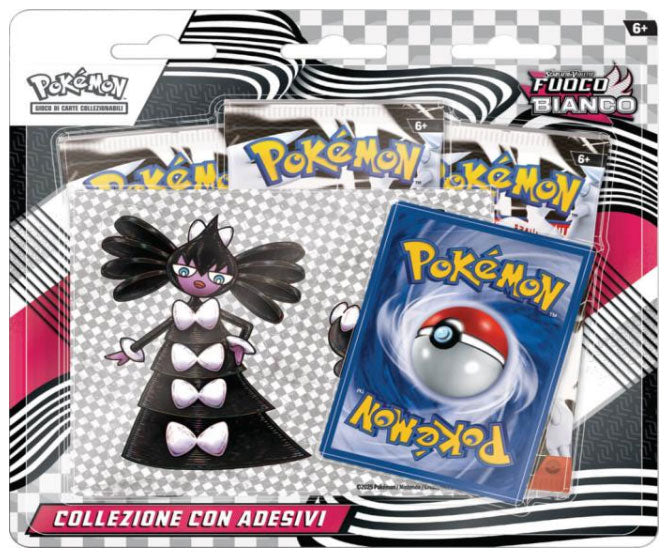 Pokemon ITA Fuoco Bianco Collezione con Adesivi