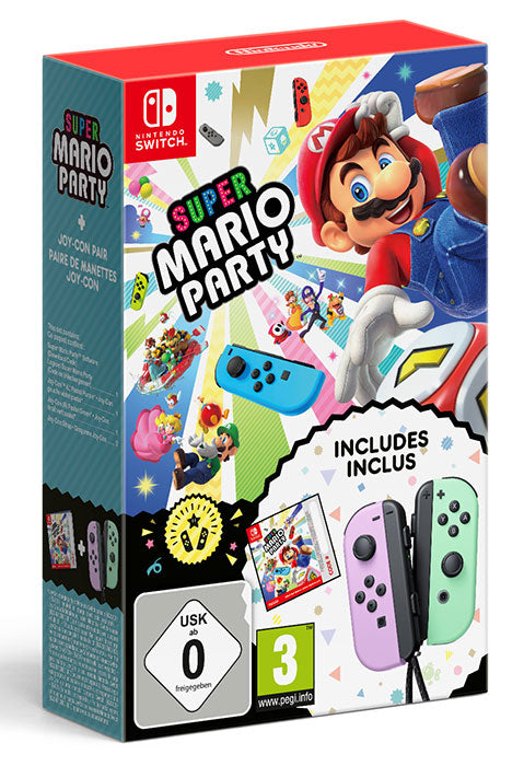 Super Mario Party DLC + Set 2 Joy-Con Purple &amp; Pastel Green