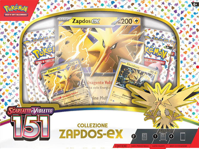 Pokemon Scarlatto e Violetto 151 Collezione Zapdos-ex