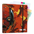 Carpetta con anelli con fogli e divisori A4 Fortnite Arancio
