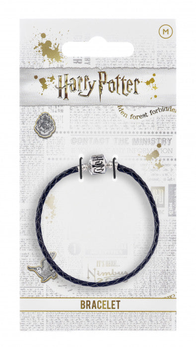 Harry Potter Black Leather Bracelet for Slider Charms Small 19 cm