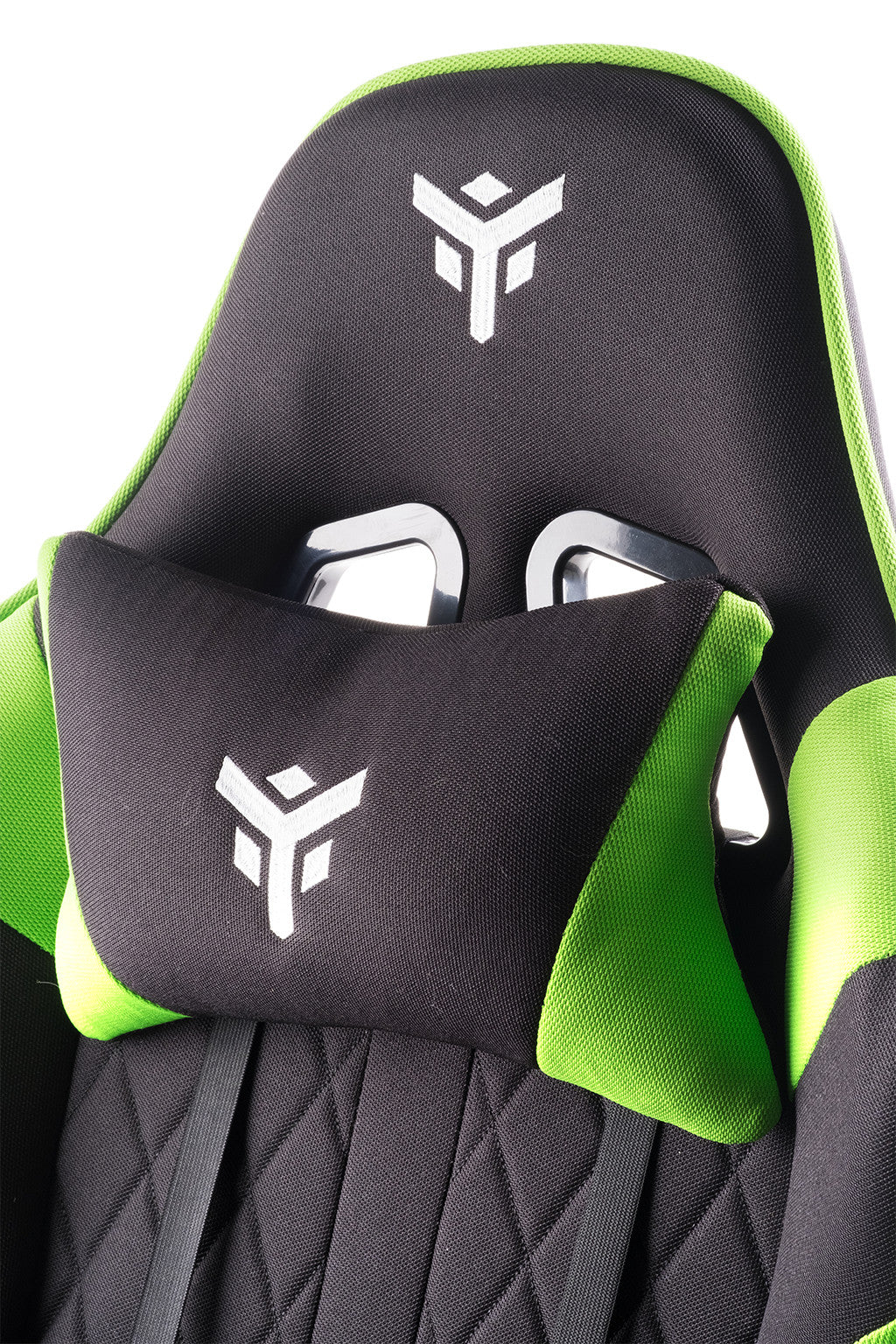 itek Gaming Chair RHOMBUS FF10 - Fabric, Double Cushion, Reclining Backrest, Black Green