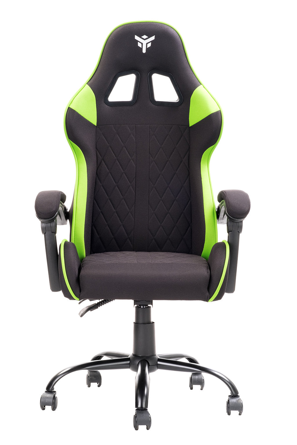 itek Gaming Chair RHOMBUS FF10 - Fabric, Double Cushion, Reclining Backrest, Black Green