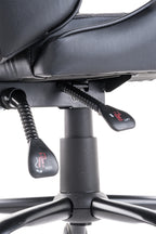 itek Gaming Chair RHOMBUS PF10 - PVC, Double Cushion, Reclining Backrest, Black Black