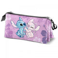 Lilo & Stitch Astuccio Viola Triplo 2.0 Stitch/Angel 23cm
