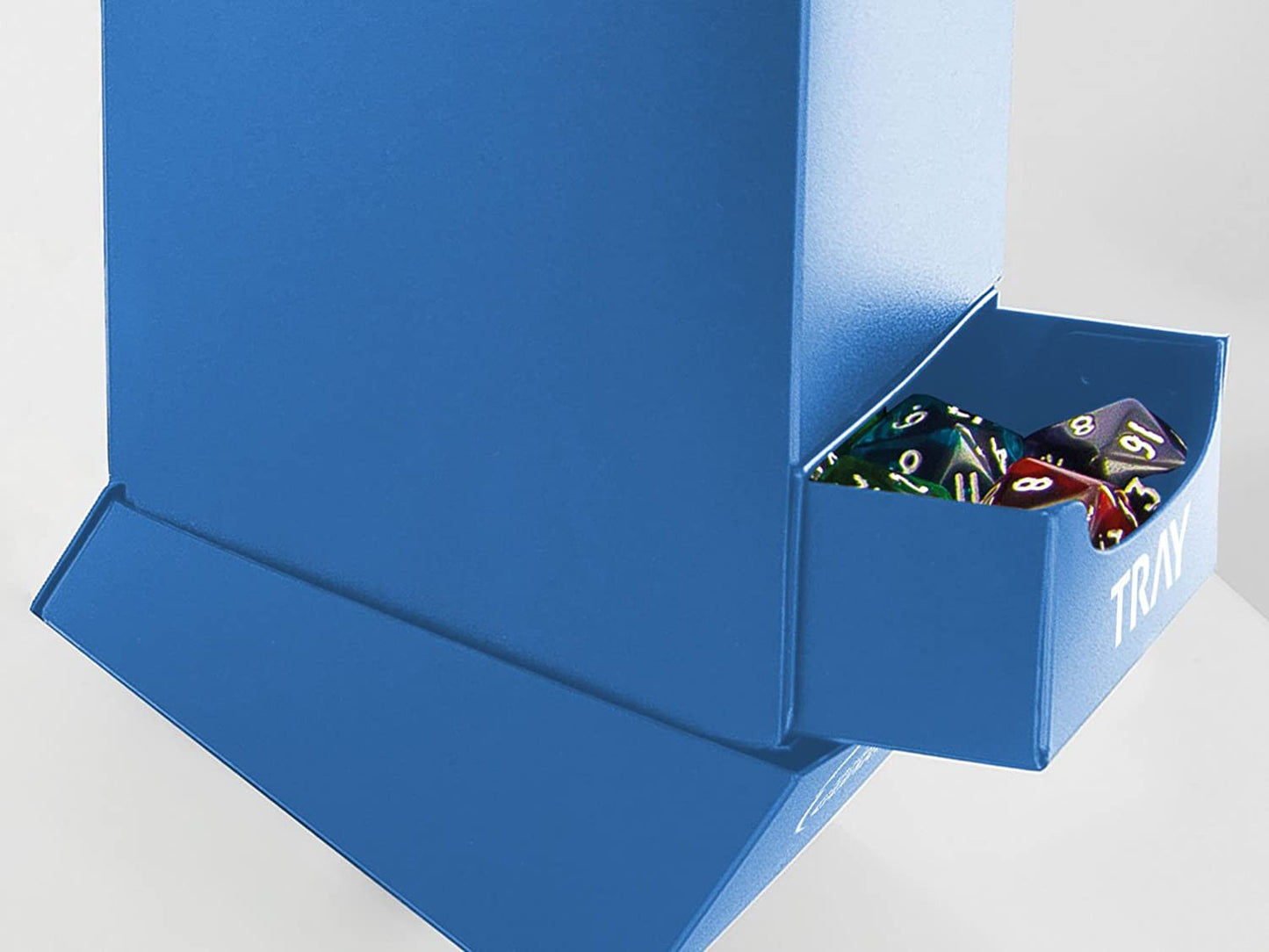 Deck Box Con Vano Per Carte Collezionabili Standard e Vano Dadi Innovativo Blu Reale