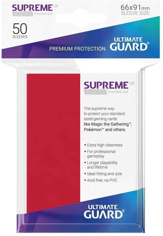 Ultimate Guard Supreme UX Sleeves Standard Size Matte Red