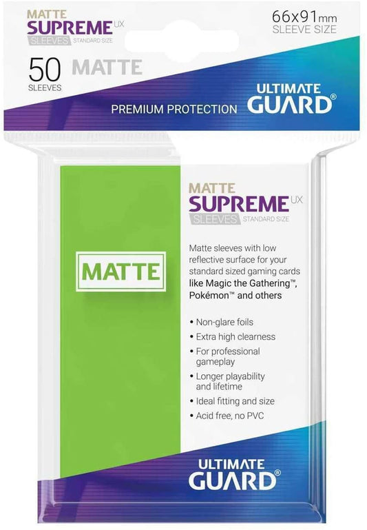 Ultimate Guard Supreme UX Sleeves Standard Size Matte Light Green