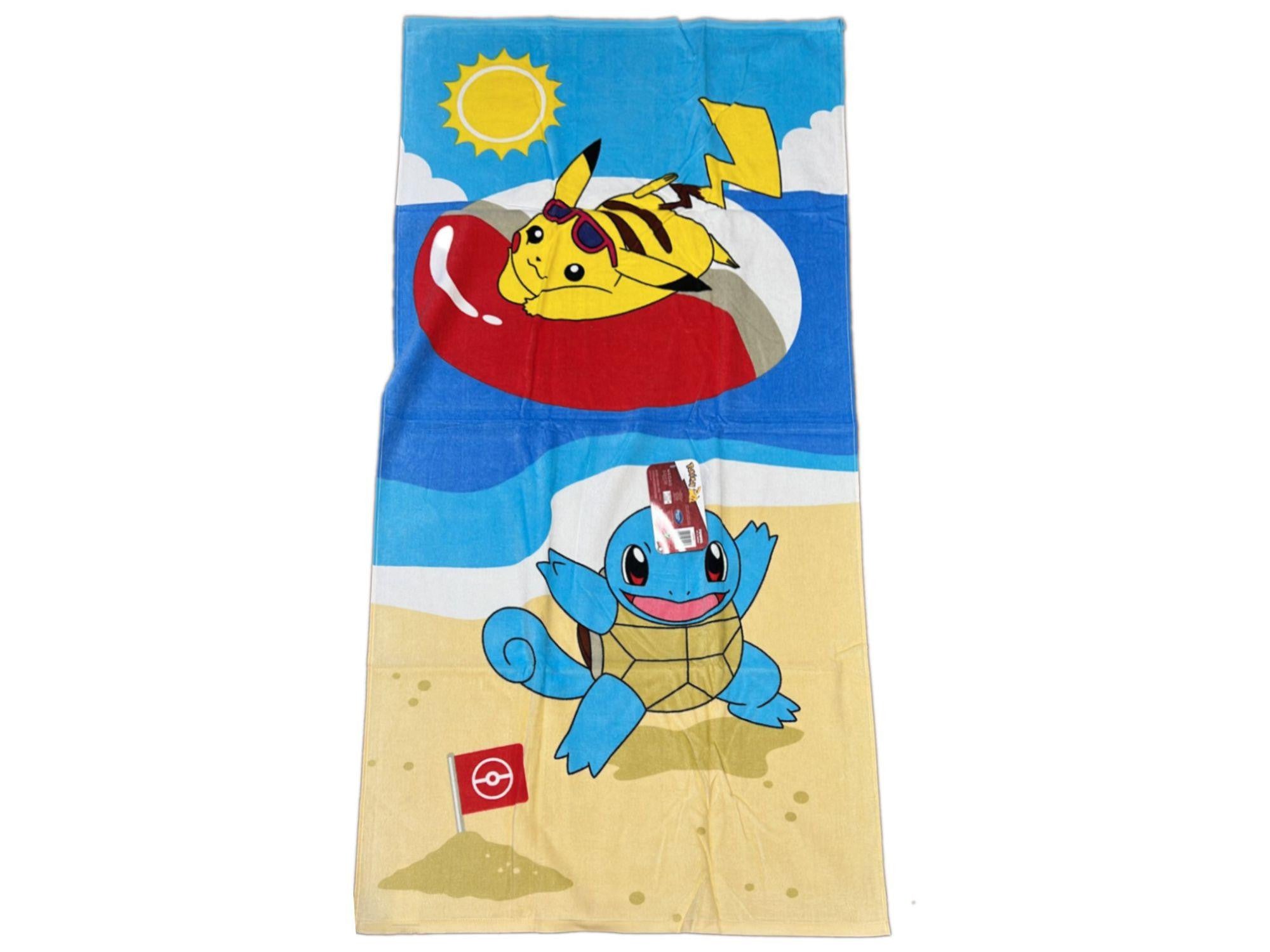 TELO DA MARE POKEMON PIKACHU & SQUIRTLE