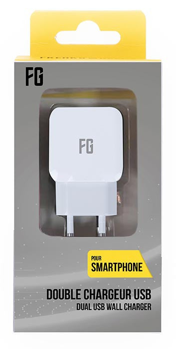 FREAKS Universal-Ladegerät 2 USB-Steckplatz Weiß