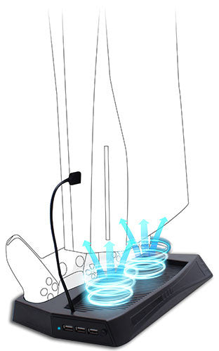FREAKS PS5 Ventilated Charging Base Console and 2 Dualsense