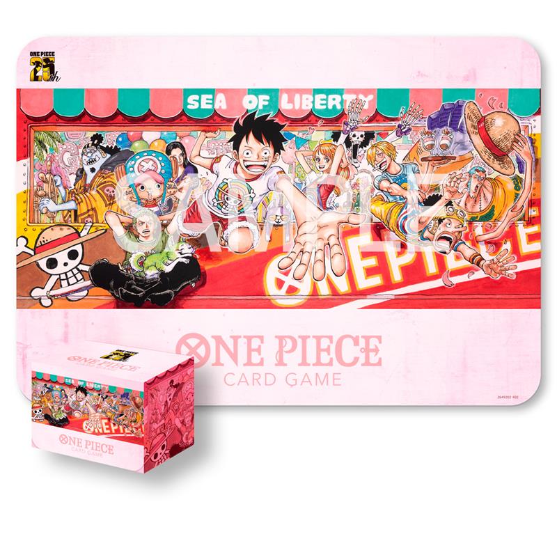 One Piece Kartenspiel Spielmatte und Kartenetui Set 25. Auflage